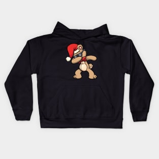 Dabbing Christmas Rabbit Kids Hoodie